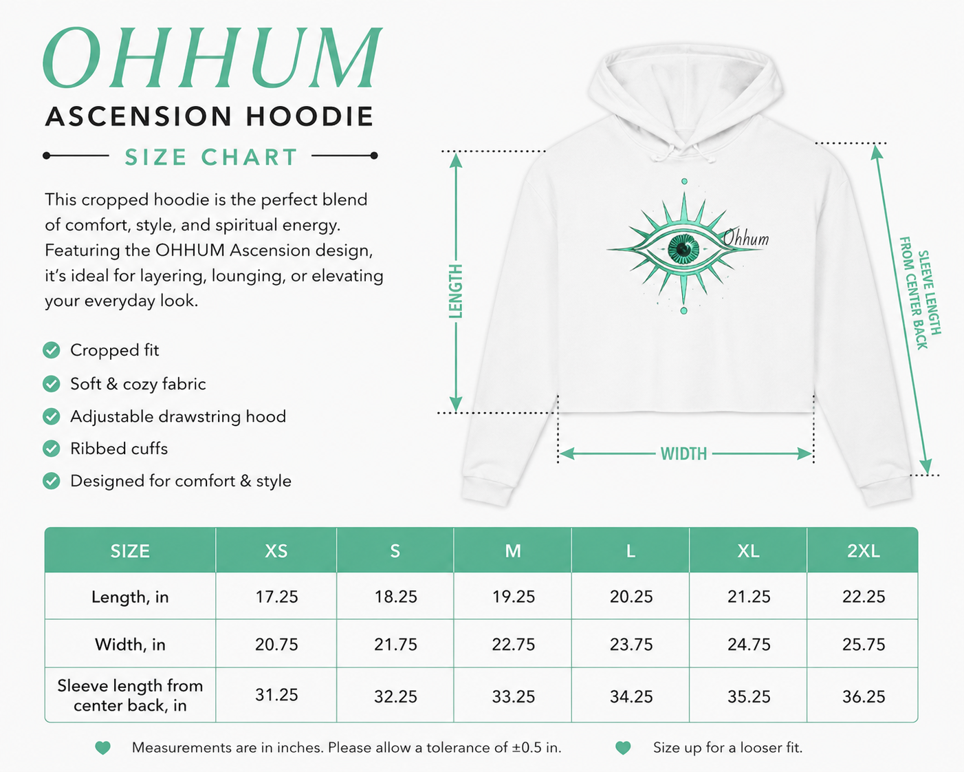 OHHUM Ascension Crop Hoodie