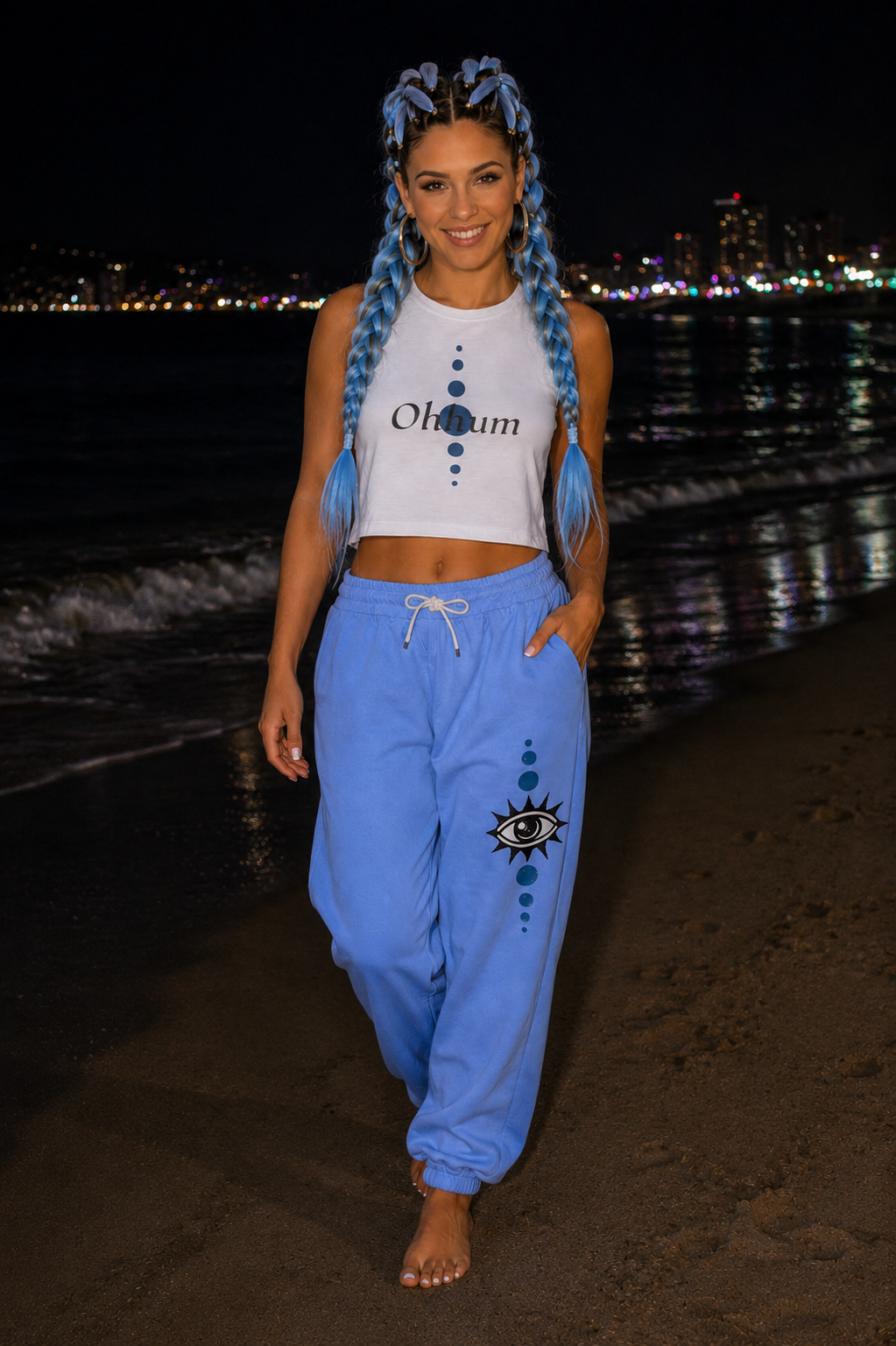 OHHUM Alignment Crop Top , Balanced Blue