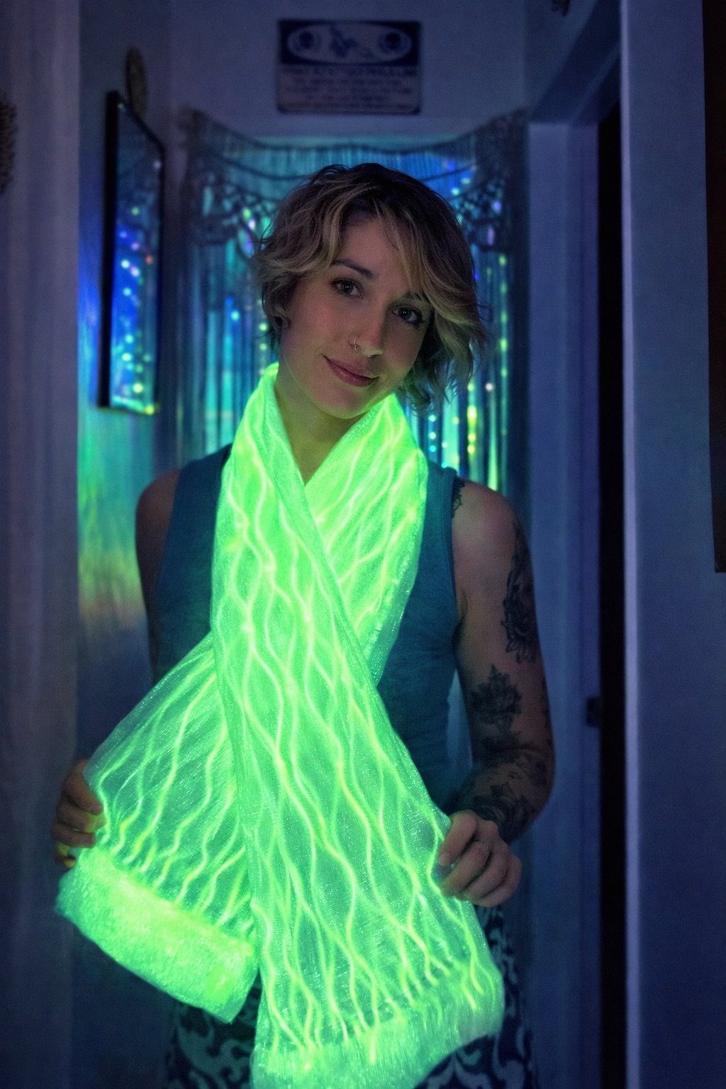 OHHUM Enlightened Fiber Optic LEDScarf