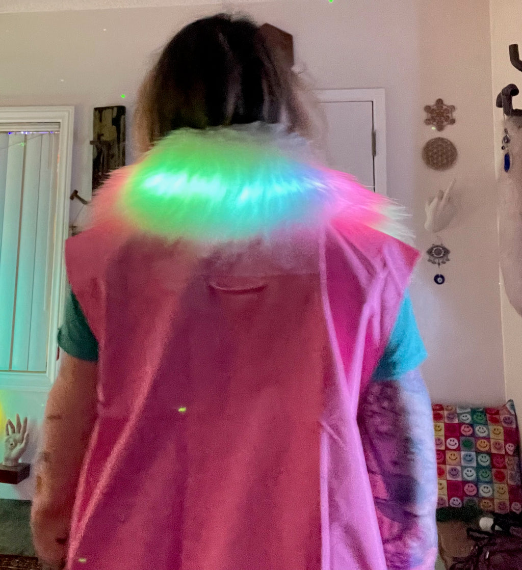 OHHUM  Radiant Aura LED Faux Fur Vest