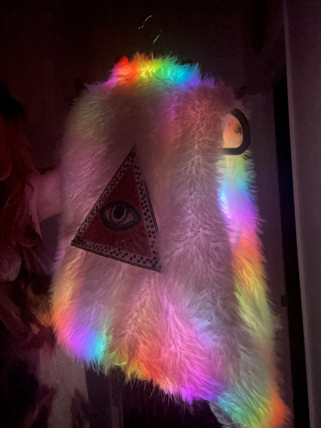 OHHUM Rainbow Visions LED Fur Vest