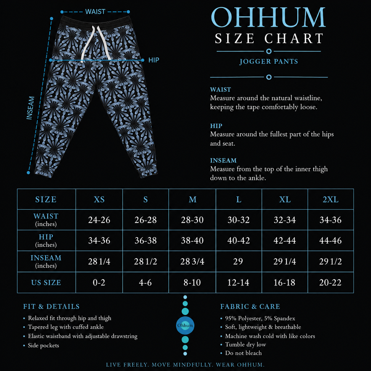 OHHUM Midnight Bloom Joggers